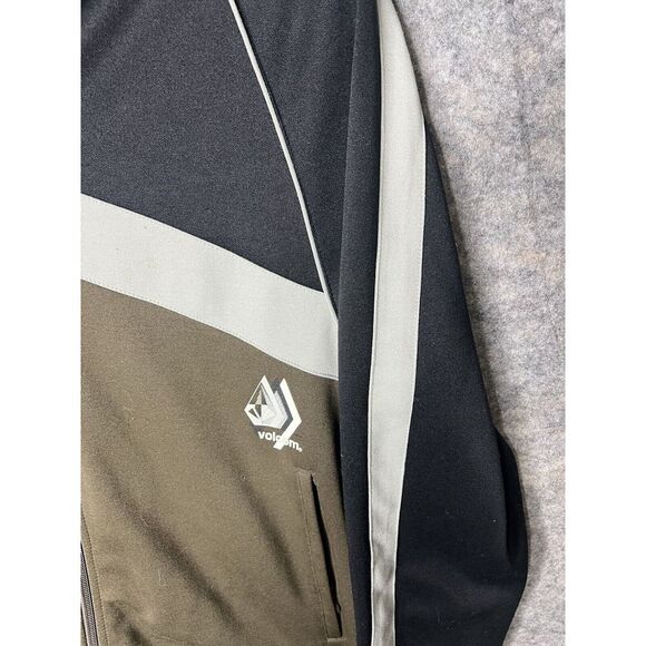 Volcom Sweatshirt Mens Medium Black Track Jacket Sweater Knit Full Zip Casual - Picture 5 of 11